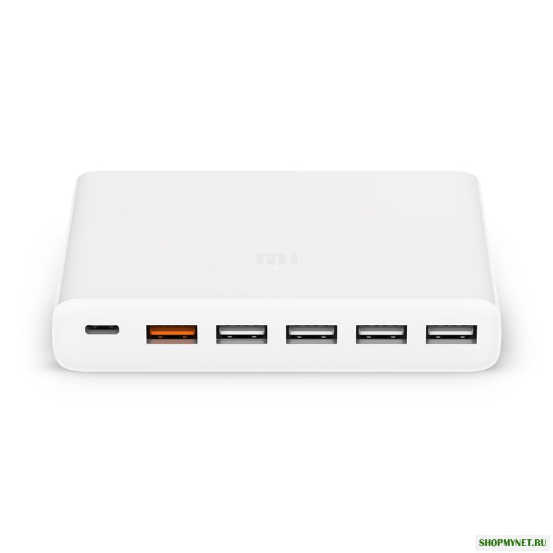 Оригинальное зарядное устройство Xiaomi USB-C 60W Тип-С и USB-A 6 портов с двойным QC 3.0 Быстрозарядное устройство