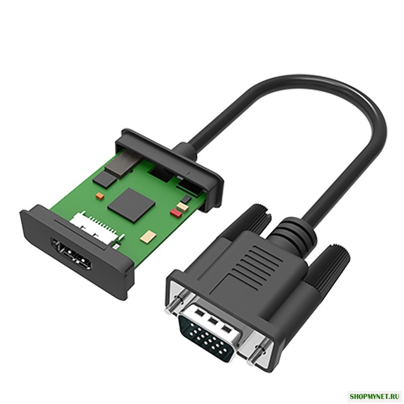 ONTEN VGA to HDMI Converter Кабельный адаптер с аудио для ПК Ноутбук Телевизор Коробка Проектор