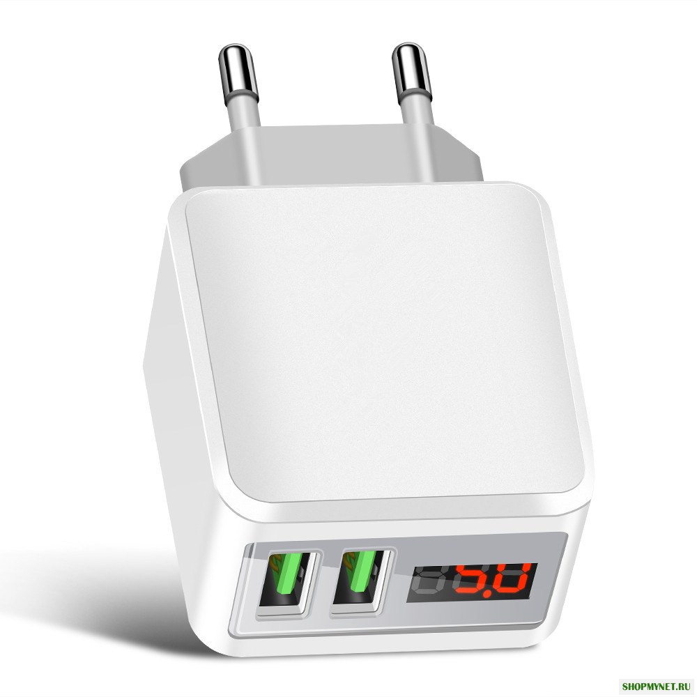 Bakeey 2 USB-порта 2A LED Дисплей Smart Travel Wall USB-зарядное устройство для Samsung Xiaomi Huawei