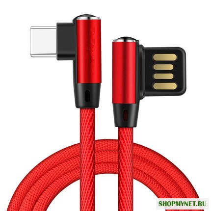 Bakeey Реверсивный USB двойной L Изгибный Тип-С Нейлоновый кабель для передачи данных для Samsung S8 Xiaomi 6 Oneplus