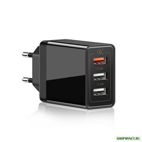 Bakeey 3 порта 3A QC3.0 Зарядное устройство для путешествий по ЕС для iPhone X 8Plus Oneplus5t Xiaomi Redmi 5Plus S9 +