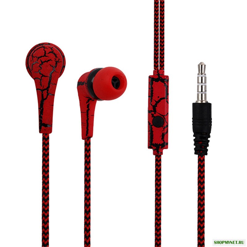Портативная 3,5 мм проводная музыкальная гарнитура Super Bass Crack In-ear Наушник Наушники с микрофоном для IPhone Xiaomi Samsung