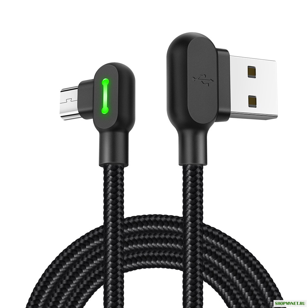 MCDODO 90 градусов 2A Дыхательный свет Микро USB Быстрый зарядный кабель для передачи данных 0,5 м / 1,2 м / 1,8 м для Honor 8X