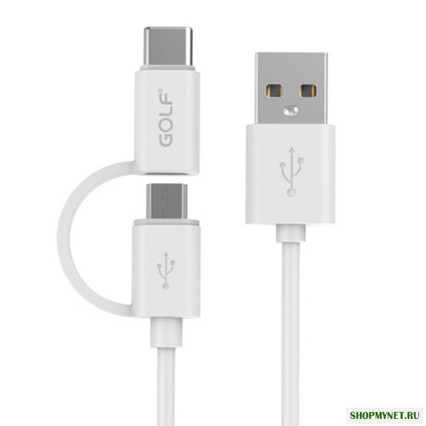 Golf 2 in 1 Micro USB Type C Быстрый зарядный кабель 1 м для Oneplus 5t Xiaomi 6 Mi A1 Redmi Note 4x S8