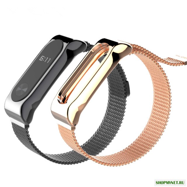 Mijobs Магнитная пряжка Металлическая застежка из нержавеющей стали для Xiaomi MiBand 2
