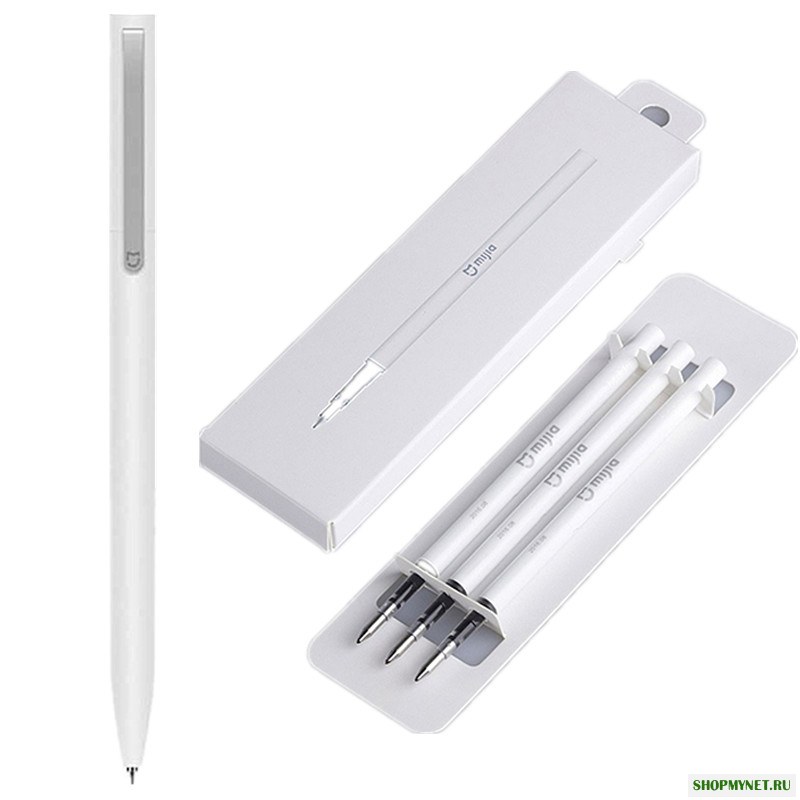 Original Xiaomi Mijia Гладкая 0,5 мм письменная точка Прочный подписи Ручка WIth 3Pcs Black Ink Refill