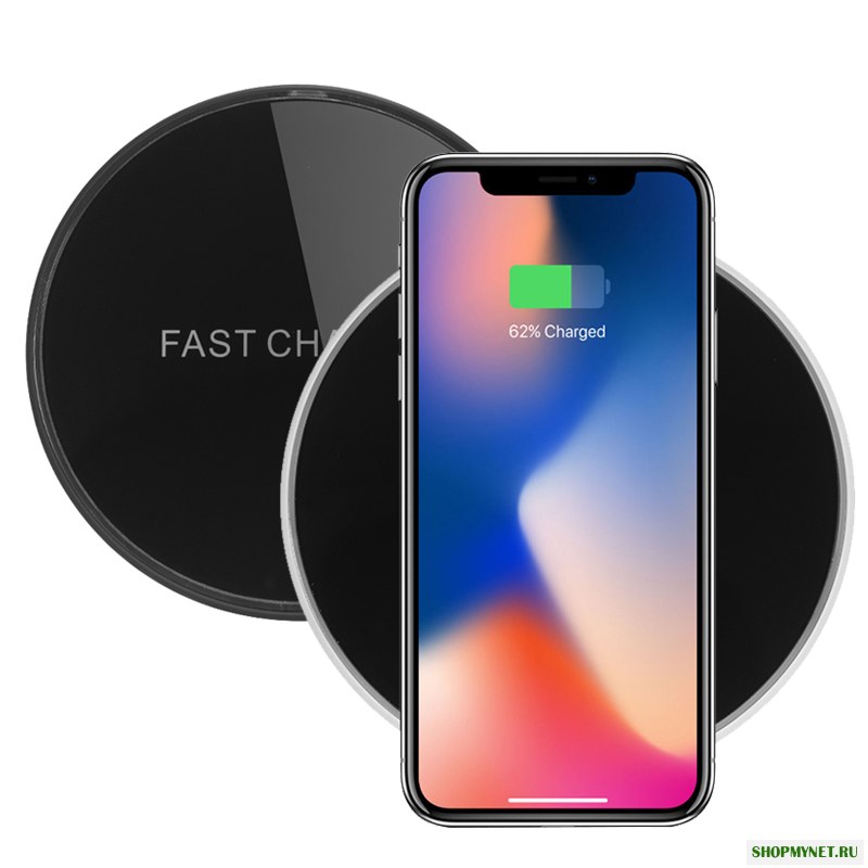 C6 10W Mirror Fast QI Беспроводное зарядное устройство для iphone X 8 / 8Plus Samsung S8 Xiaomi mi5 mi6