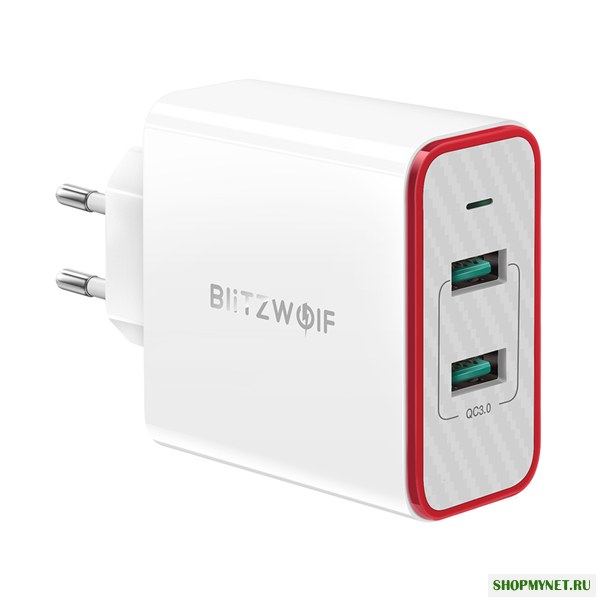 BlitzWolf® BW-PL3 36W QC3.0 Двойные порты USB-зарядное устройство EU-адаптер с технологией Power3S